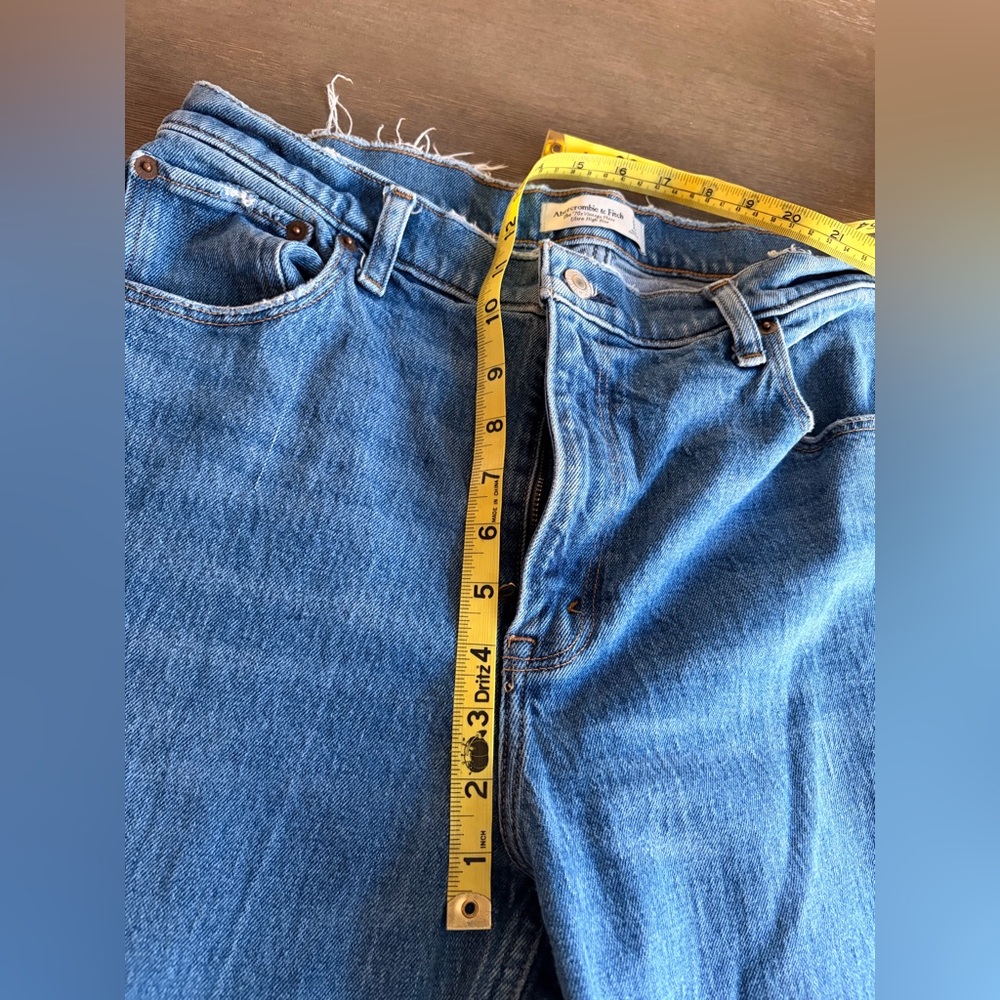 Abercrombie & Fitch 12S 70s Flare Blue Jeans Ultra High Rise - Picture 5 of 8